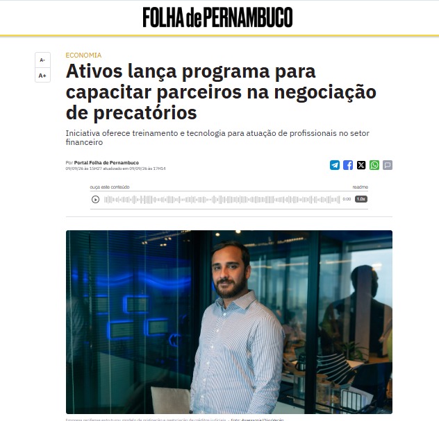 Ativos lança programa para capacitar parceiros na negociação de precatórios